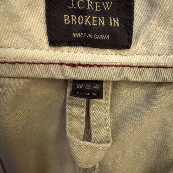 J. Crew Broken In style 770 Khaki Pants 34x32 - Picture 8 of 11